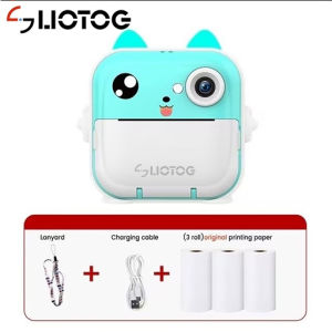 LIOTOG Q5 New Kids Instant Print Camera Thermal Printing Camera Digital Photo Camera Toy Child Drawing Camera Video HD Birthday Christmas Gift With 3Roll Paper