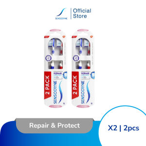 Sensodyne Toothbrush Sikat Gigi Sensitif Repair & Protect Bulu Sikat Ekstra Lembut dan Fleksibel Extra Soft 2x2s [TWINPACK]