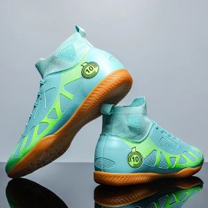 Men Indoor Cleats Professional Futsal Boot Flat Bottomed Football Shoes High-Top Wear Resisting Training Shoes Teenagers2026