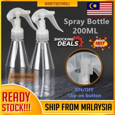 🇲🇾 🏆 200ml Portable Plastic Spray Bottle Moisture Atomizer Fine Mist Garden Water Hand Trigger Sprayer Bottles Botol