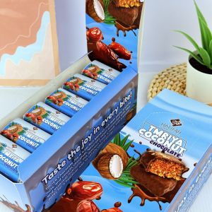 [READY STOCK] Tmriya COCONUT Chocolate Healthy Bar– High Fiber Healthy Snack 🍫 Chocolate Joy You Can Feel Good About! 🍫