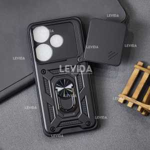 Poco F6 5G Case Robot Ringstand Slide Kamera Poco F6 5G