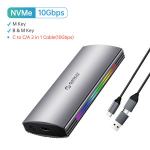 ORICO 10Gbps RGB NVMe SSD Enclosure USB3.2 Gen2 Case Maximum 4TB For 2280/2260/2242/2230 SSD