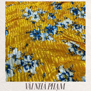VẢI NHUNG GÂN NỀN VÀNG - KHỔ 1M8 - VẢI NHÀ PHẠM