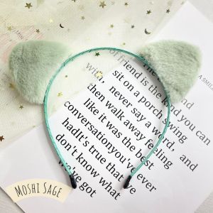 Bando wanita MOSHI telinga kucing lucu korea bahan halus lembut