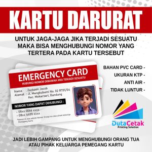 Emergency Card / Kartu Darurat Agar Memudahkan Menghubungi Keluarga Jika Terjadi Sesuatu