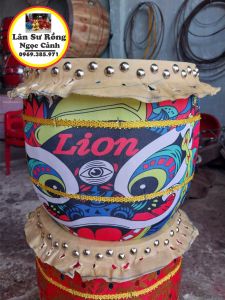 Trống múa lân hàng cao cấp trẻ em Trống lân cho bé kiểu dáng mini tặng kèm Dùi trống