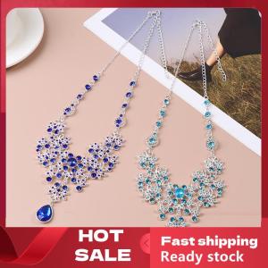 🚚【Local Express Delivery】🚚 Wedding Party Necklace Earring Set Flower Water Drop Necklace Bridal Wedding Jewelry Accessories