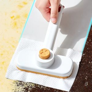 Mop Mini Boleh Putar dengan Klip – Mop Tanpa Sentuhan Penghapus Habuk Basah & Kering Guna Tisu atau Tuala Sesuai untuk Lantai Bilik Air Rotatable Mini Mop Clip Hand-free Cloth Dust Remover Wet Dry Tissue Towel Bathroom Floor Wipes Mop