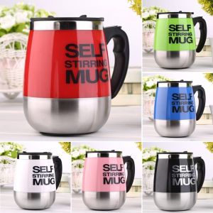 450ml Self Stirring Mug Stainless Steel Auto Mix Mug Cawan Kacau Automatik Coffee Cup Gift Present [ShopWithJoy]