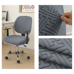 2PCS Stretch Elastic Universal Office Dining Chair Cover Washable Anti Stain Seat Back Protector