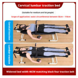 🔥 Folding Cervical Lumbar Traction Bed🔥 Home Rehabilitation Equipment Portable Physical Tpy Table for Herniated Disc Multi-functional Orthopedic Corrector -Grade