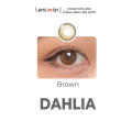 Kính áp tròng cận 6 tháng LENS XOẮN lens nâu hàn quốc phủ bóng OLOLA DAHLIA BROWN. 