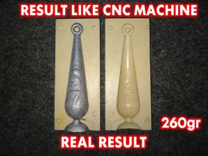 Molding Cetakan Bandul Timah Pemberat Pancing Model S7 260gr Lead Sinker