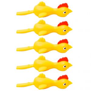 10Pcs Catapult Turkey Chick Hand Tricky Soft Sticky Funny Fidget Anti Stress Toys