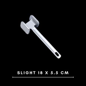 Palu Daging Pelembut Pelunak Bahan Stainless Steel Sisi Gerigi & Polos Stainless Steel 18 cm & 23 cm