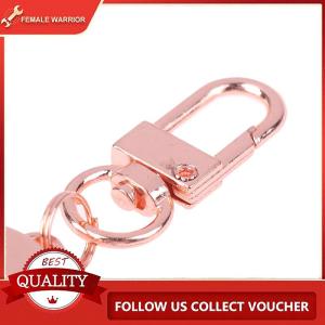 Female Warrior ห่วงโลหะกันขโมย21มม. ดึงได้ง่ายที่แขวนกุญแจได้พวงกุญแจยืดหยุ่นชิ้นส่วนพยาบาลพวงกุญแจแบบยืดหดได้แบบสปอร์ต