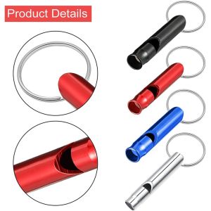 Aluminum Metal Whistle With Key Chain Hiking Survival Outdoor Emergency Survival Whistles
