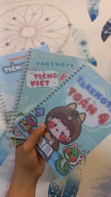 Combo Sổ takenote Lớp 4 gồm : Toán 4 Tiếng Việt 4-5 Tiếng Anh khổ giấy A5