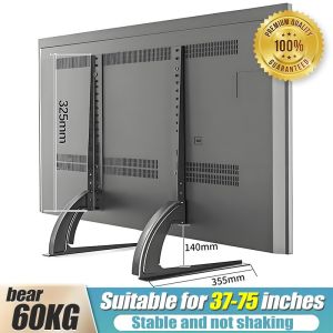 Universal TV Stand Base 14-75 Inch Adjustable TV Mount Max Load 100KG All Steel Stable TV Bracke LED/LCD/PDP Flat Panel Tv Wall Mount Wall Bracket Universal LED 4T TV bracket TV Stand Base Stand Height Adjustable Load Up To 100KG