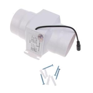 Yên Tĩnh 3 Inch Quạt thông gió 12V 75Mm Không Khí Boosters tốc độ có thể điều chỉnh Blower ABS Cho Thủy Canh Lều & Thùng Nhỏ