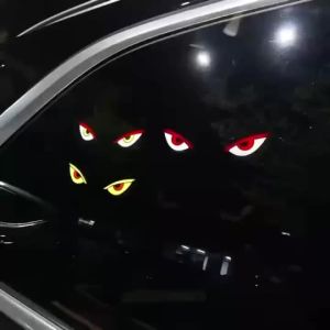 Solar Powered Devil Eye LED Decor Lights for Car Windows & Vibe