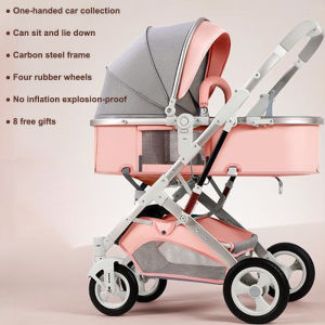 Baby Strollers Can Sit&Lie Portable Foldable Shock Absorption Bidirectional Newborn Baby Stroller