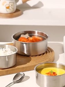 1set Mangkuk Kukus Mangkuk Sup Steamed Egg Bowl Baking Stainless Steel