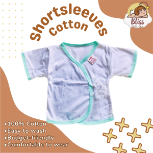 100% Cotton Newborn Baby Clothes Short Sleeves Baru  baruan Tie Side for 0-6 mos Girls and Boys | Bliss baby stuff