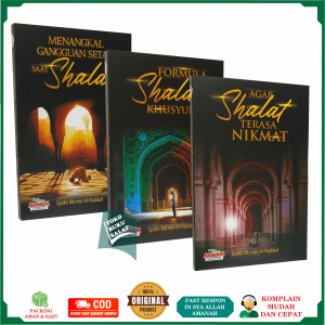 PAKET 3 BUKU Agar Shalat Terasa Nikmat Formula Salat Khusyuk Menangkal Gangguan Setan Saat Sholat MANJADA Trilogi Solat Husyuk Karya Syaikh Mumin Al-Haddad Penerbit Aqwam