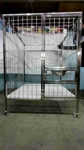 3×3×4 1door with feeding window. heavy duty stainless dogcage