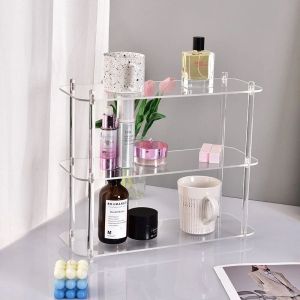 Ⓜ️ZEROIDEASⓂ️ Perfume Organizer Rack Desk Rack Desktop Organizer Rack Perfume Stand Makeup Storage Rack Cosmetics Storage Rack Toiletries Storage Rack Skincare Storage Rack Perfumes Holder Displays Perfume Rack Cup Display Rack Mini Rack