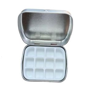 Leakproof Watercolor Box Artists Tray with Lid 12 Well Portable Container Travel Case