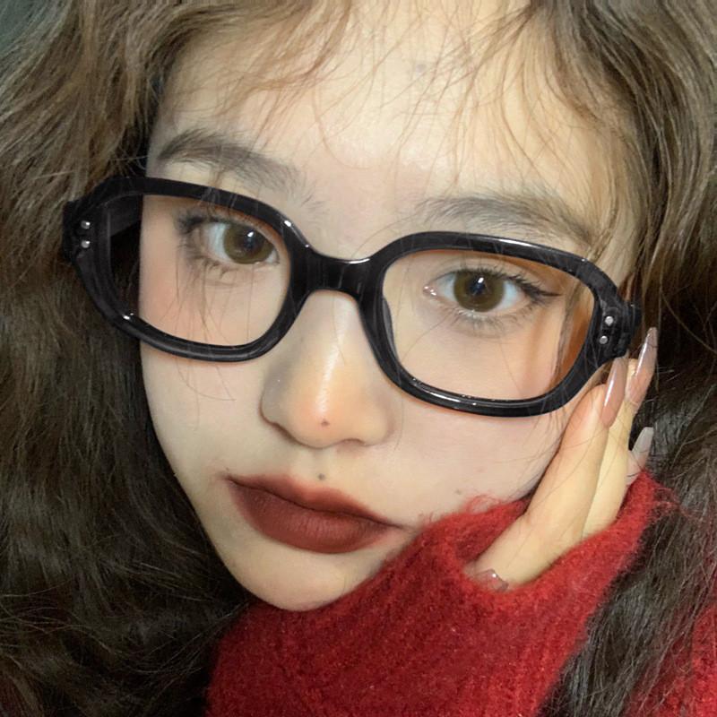 Korea Narrow Oval Rectangle Frame Anti Blue Light Eyeglasses Anti ...