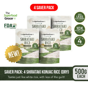 The Superfood Grocer 4 PACK SAVER Dry Shirataki Rice Konjac