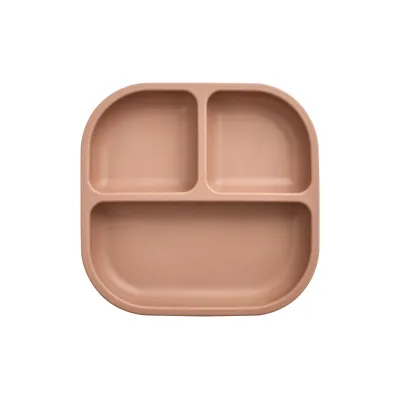Baltra Food Grade Silicone Dining Plate Children 3-Grids Dishes Eating Training Tableware Feeding Tray With Sucker