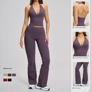 MUTUER Bộ Yoga 2 Mảnh Áo Tập Thể Dục Thể Thao Phối Đồ Tập Gym Chất Lượng Cao Chân Dài Cạp Cao
