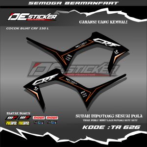 SEMI DECAL CRF 15O L HOLOGRAM / STICKER STRIPING DECAL HONDA CRF150 L DESAIN TERBARU TA626