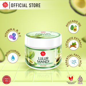 Viva Lulur Mandi Brightening & Moisturizing (Body Scrub) Avocado with VIT AB & C Licorice Extract Essential Fatty Acid Avocado Oil & Moisturizer - 225gr