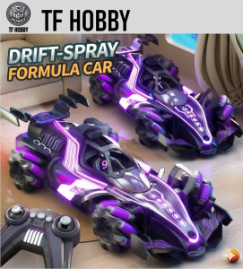 RC Spray Stunt Racing Car with LED Lights & Mist Effect (Single Controller Version) Kids Toy