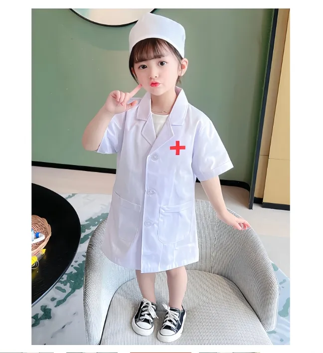 Doctor Costume for Kids Boy Gir Nurse Costume For Kids Girls nurse outfit  for kids Children's Clothing Role Play Costume Doctor's Overall Uniform  With