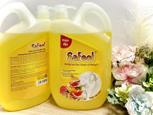 Nước rửa chén đậm đặc Hương hoa cam chanh và Phong lữ  thảo  Dung tích can 2 Lít có vòi nhấn