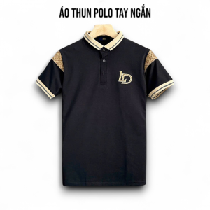 Áo Thun Cổ Bẻ LD Họa Tiết Tay Ngắn Vải Cotton Co Giãn 4 Chiều Form Regular Fit - TUTEE