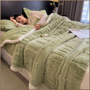 ผ้าห่มบ้าน กันลื่น ล้างทําความสะอาดได้ ผ้าห่มโซฟา การสัมผัสเป็นระยะศูนย์ สะดวกสบาย ฤดูหนาว