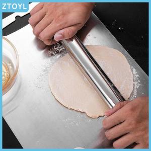 ZTOYL  Stainless Steel Rolling Pin Kitchen Utensils Dough Roller Bake Pizza Noodles Cookie Dumplings Making Non-stick Baking Tool