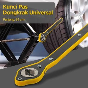 Kunci Ratchet Dongkrak Mobil Alat Bantu Putar Dongkrak Hemat Tenaga Ratchet Wrench Universal