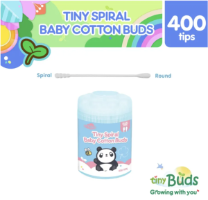 Tiny Buds Tiny Spiral Baby Cotton Buds (400 Tips)