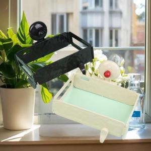 💕 Store opening 💕 Suction Cup Folding Trash Bag Holder Wall Mounted Household Cabinet Plastic Bag Hanger Kitchen Bathroom Trash Storage Rack