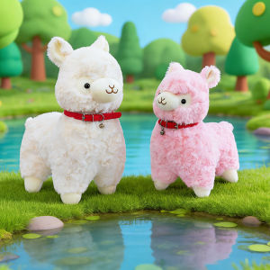 Búp bê Alpaca dễ thương chuông búp bê cừu nhỏ *** ôm gối cô gái búp bê cừu đồ chơi sang trọng