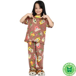 Kiminori VIO.CP Setelan Baju Tidur Anak Laki-Laki Lengan Pendek